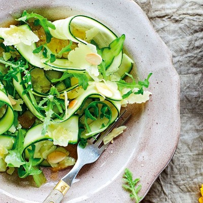 Raw Courgette Salad with Västerbotten Cheese