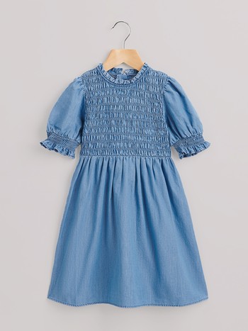 Chambray Pippa Shirred Dress