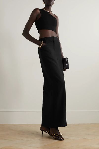 Body One-Shoulder Cropped Stretch-Knit Top from Victoria Beckham