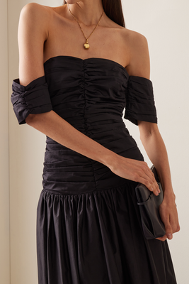 Natalia Ruched Cotton Maxi Dress, £684 | Moré Noir