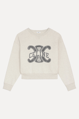 Triomphe Sweatshirt In Cotton Fleece from Celine