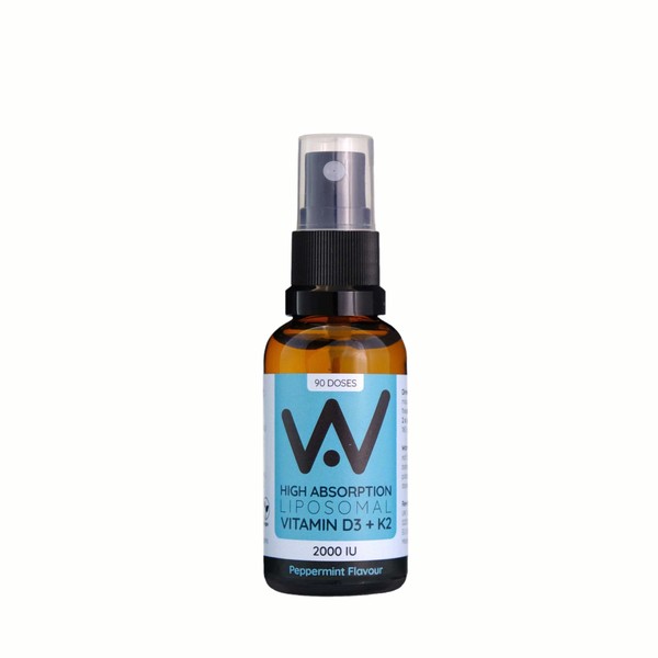 Liposomal D3 2000 IU's + K2 100mcg Spray Pepermint Flavour  from Well.Actually. 