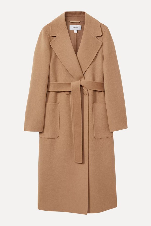 Lucia Double-Breasted Regular-Fit Wool-Blend Coat from Reiss