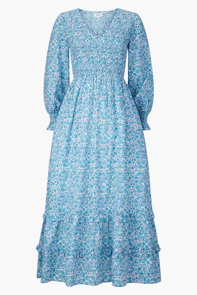 Blue Floral Dress from Pink City Prints