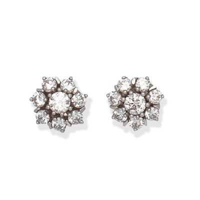 Diamond Cluster Earrings