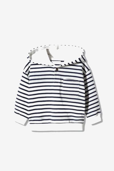 Blue Striped Hooded Sweatshirt from Mango