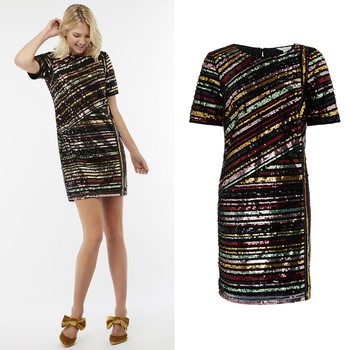 Rainey Sequin Stripe Tunic Dress