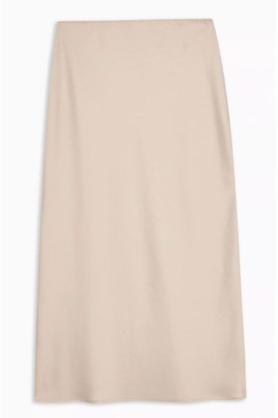 Matte Satin Bias Midi Skirt from Topshop