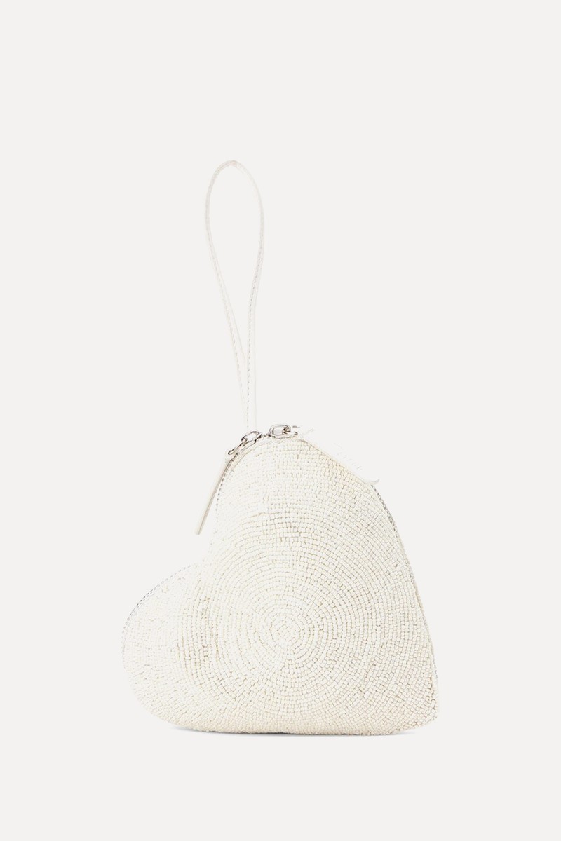 Beaded Heart Clutch from Staud