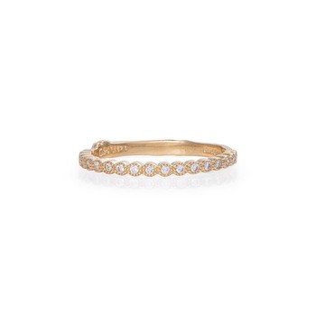 Edwardian Hawthorn Gold Half Eternity Diamond Ring