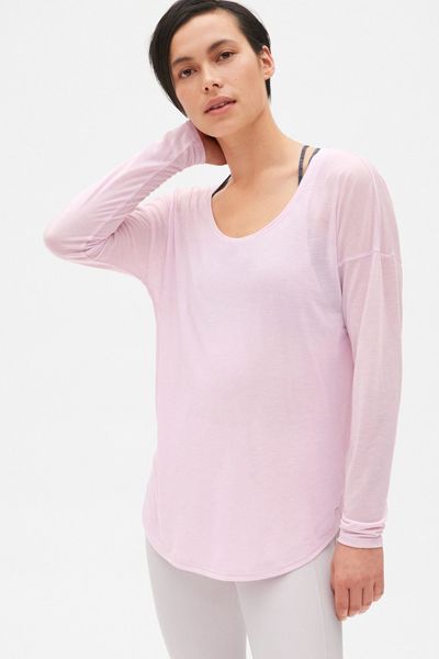 Breathe Air Double-Layer Long Sleeve Cut-Out Top from Gap