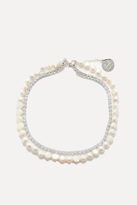 Alexis Crystal & Freshwater Pearl Choker from By Alona