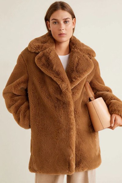 Faux Fur Coat from Mango