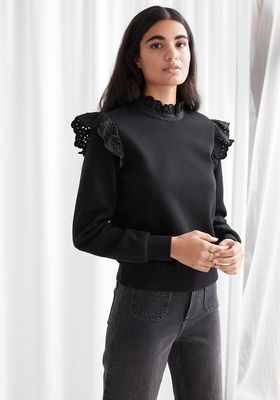 Ruffled Broderie Anglaise Sweater from & Other Stories