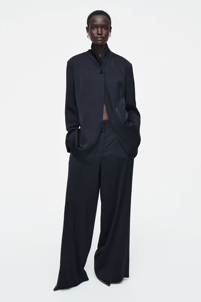 Tailored Satin Wide-Leg Trousers from H&M