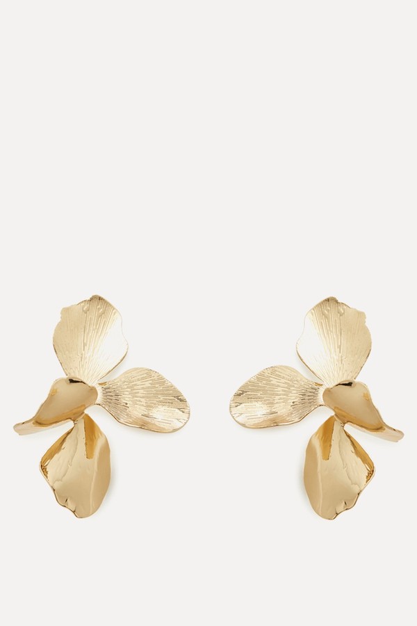 14ct Gold-Plated Hyacinthe Stud Earrings  from Shashi