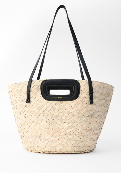 Basket Bag In Palm & Leather  from Maje