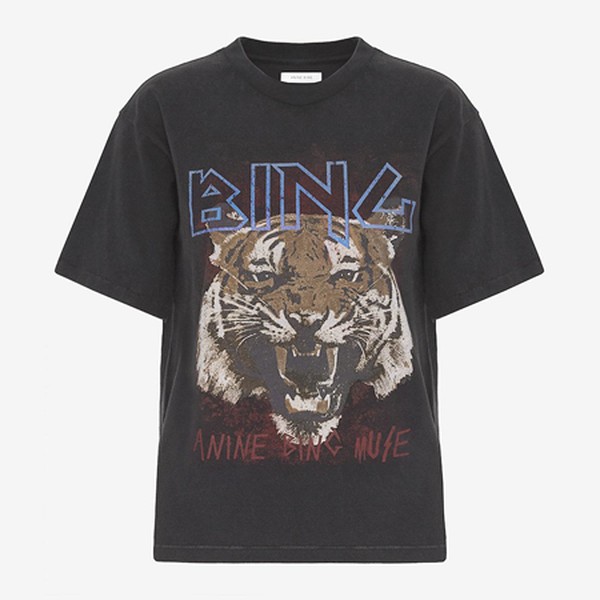 Tiger Tee Black from Anine Bing