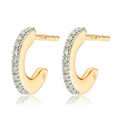 Fiji Small Skinny Hoop Diamond Earrings