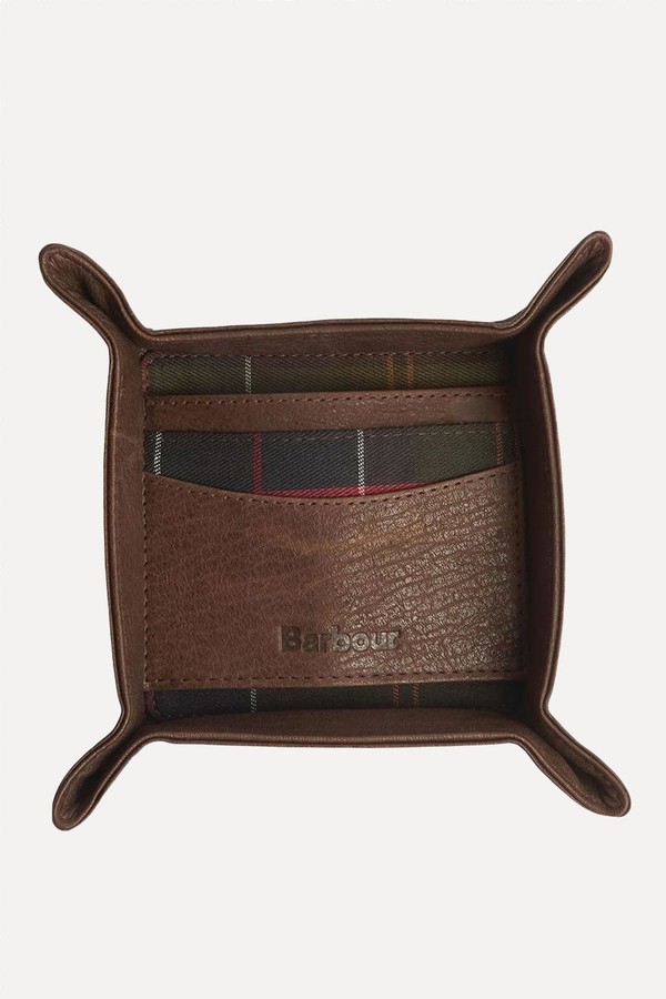Leather Valet Tray & Card Holder Gift Set from Barbour