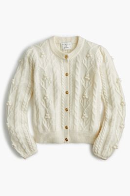 DEMYLEE® X J Crew Cable Knit Cardigan With Gold Buttons from J Crew