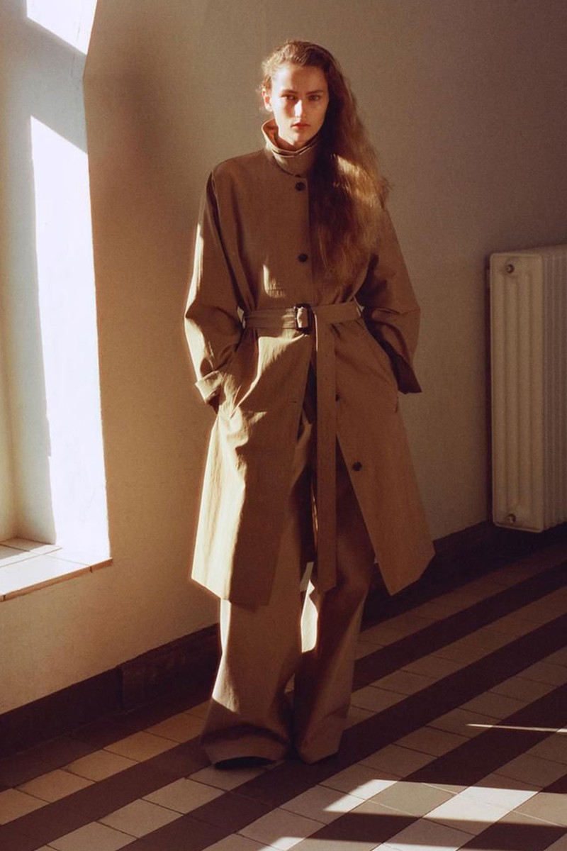 Cotton Blend Trench Coat