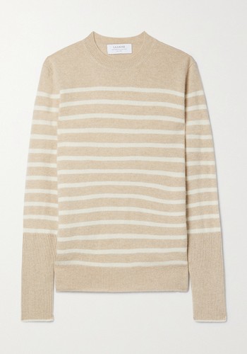 AAA Lean Lines Striped Cashmere Sweater from La Ligne