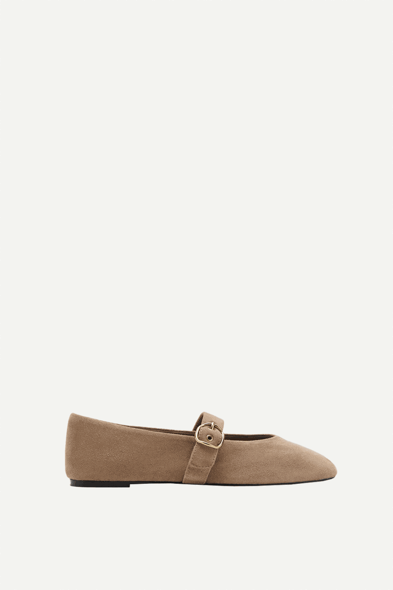 Suede Leather Ballet Flats