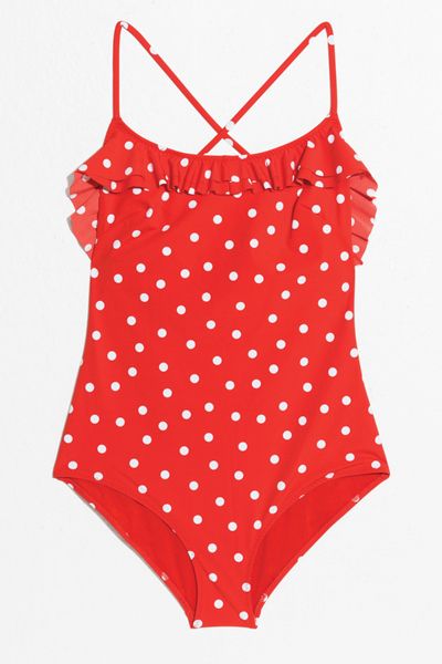 Ruffle Dotted Swimsuit from & Other Stories