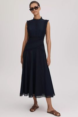 Lace Cotton Midi Dress from Florere