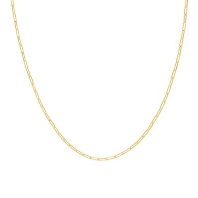 Long Link Chain Necklace In Gold