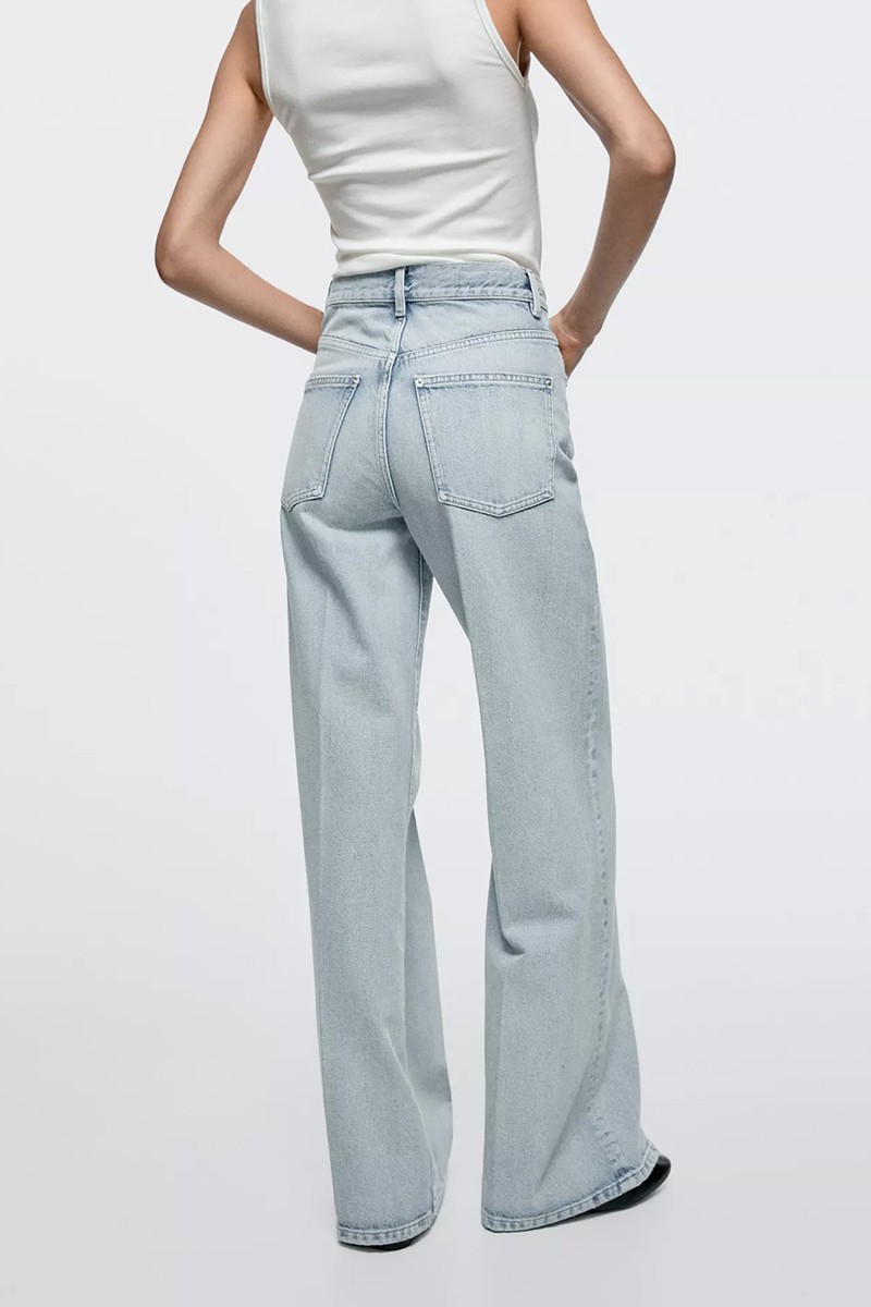 High-Waist Palazzo Jeans