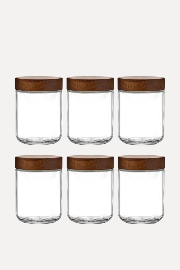 Set Of 6 Glass Jars With Airtight Lids from Danmu Art