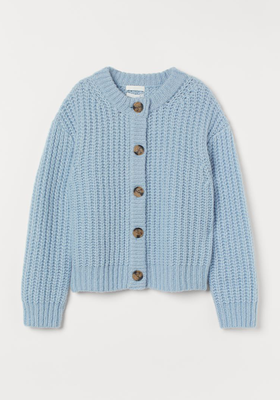 Rib-Knit Wool-Blend Cardigan from H&M