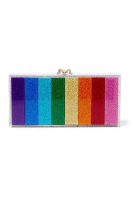 Penelope Crystal Embellished Glittered Pespex Clutch from Charlotte Olympia