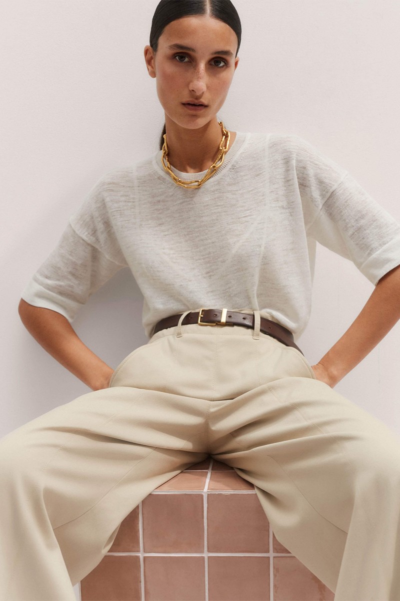 Linen Blend Knit Tee from ME + EM