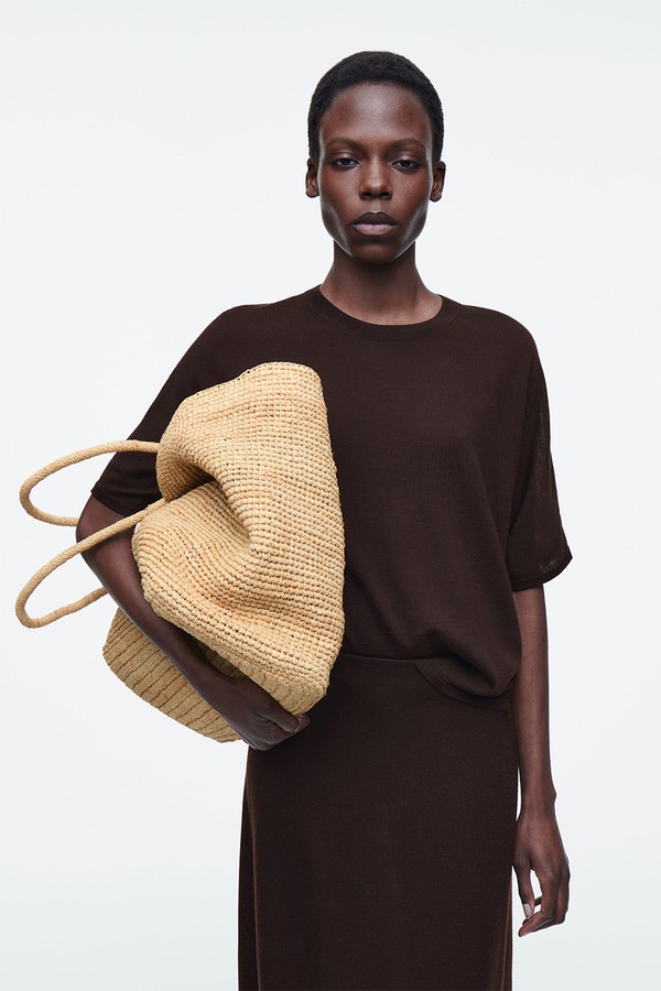 Oversized Hand-Woven Tote Bag from COS 