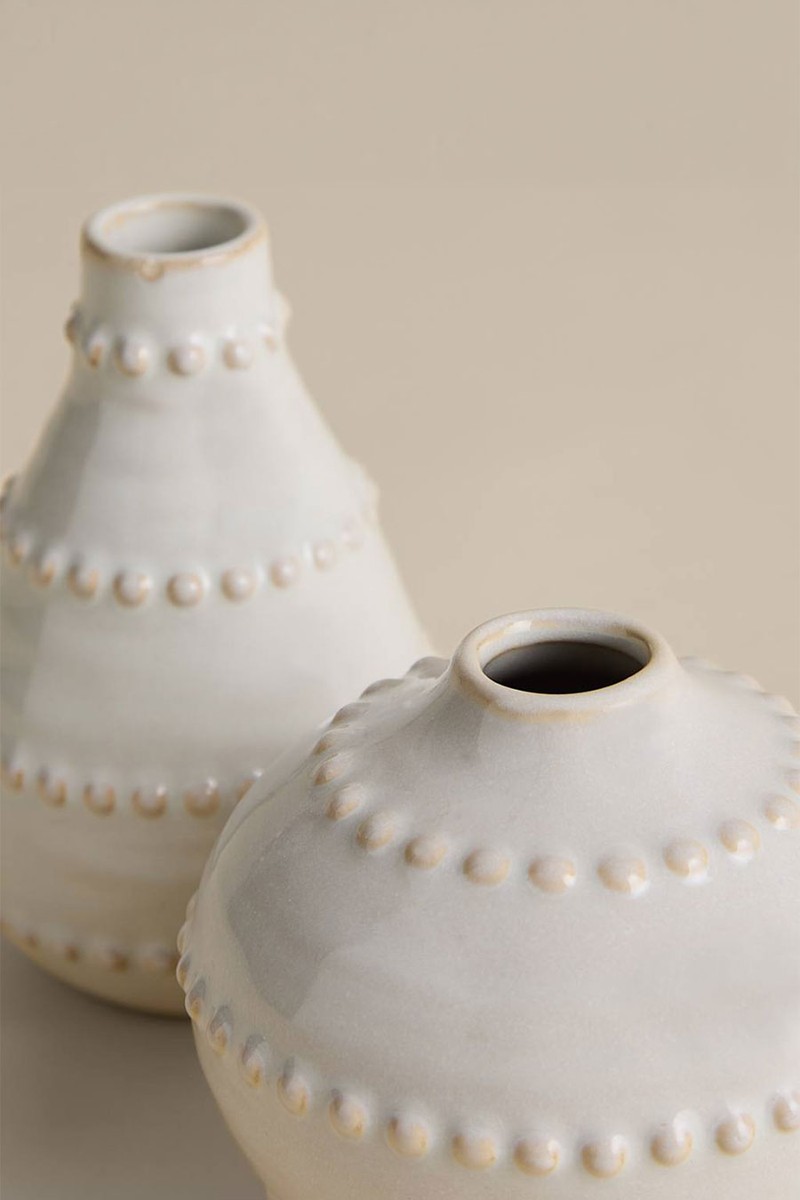 Set Of 2 Bobble Ceramic Vases