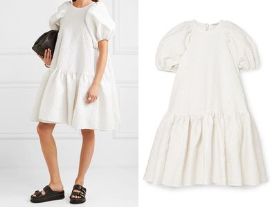 Alexa Oversized Tiered Cloqué Dress from Cecilie Bahnsen