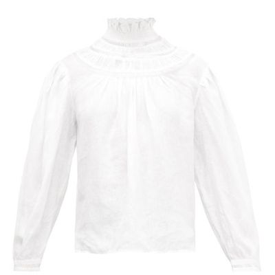 Amalia Ladder-Stitch Linen Blouse from Isabel Marant Etoile