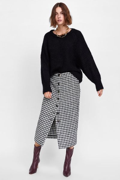 Check Pencil Skirt from Zara