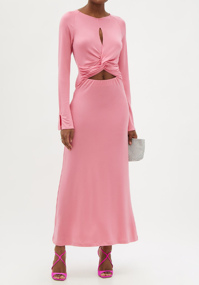 Shirin Twisted Satin Maxi Dress from Racil