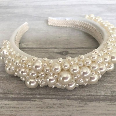 Satin Padded Jewelled Headband from Design by Hummingbird