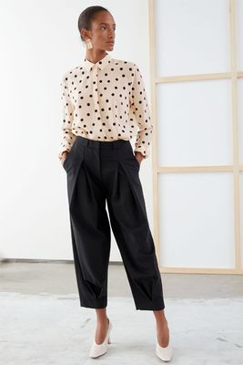 Tailored Wool Blend Pleated Trousers from & Other Stories