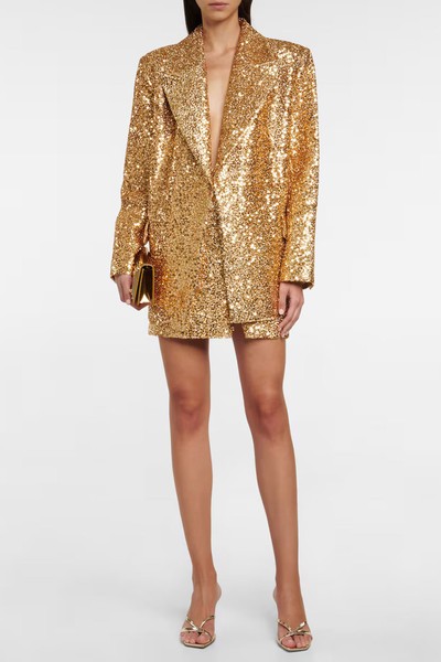 Sequined High Rise Mini Skirt from Rasario