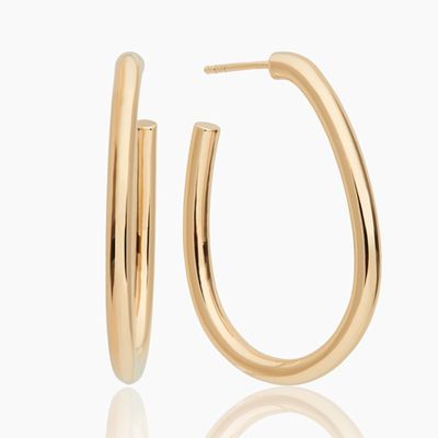 Large Oval Gold Hoops from Otiumberg