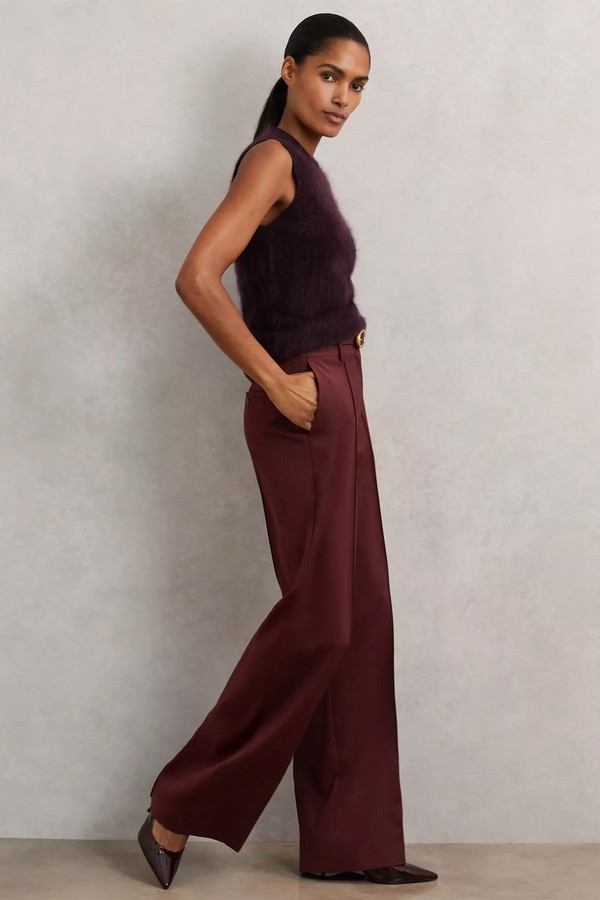 Luisa Wide Leg Tailored Loose-Fit Trousers