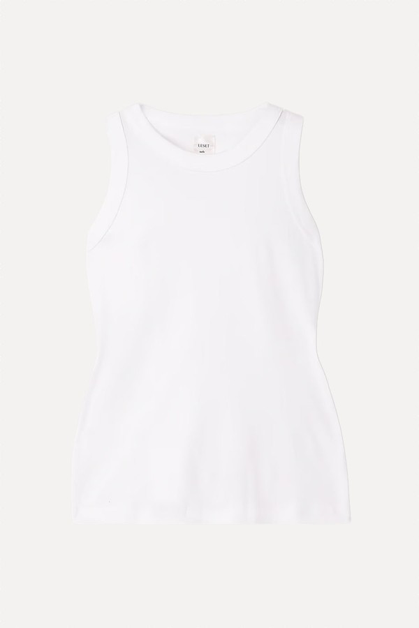 Nando Ribbed Cotton-Jersey Tank from Leset