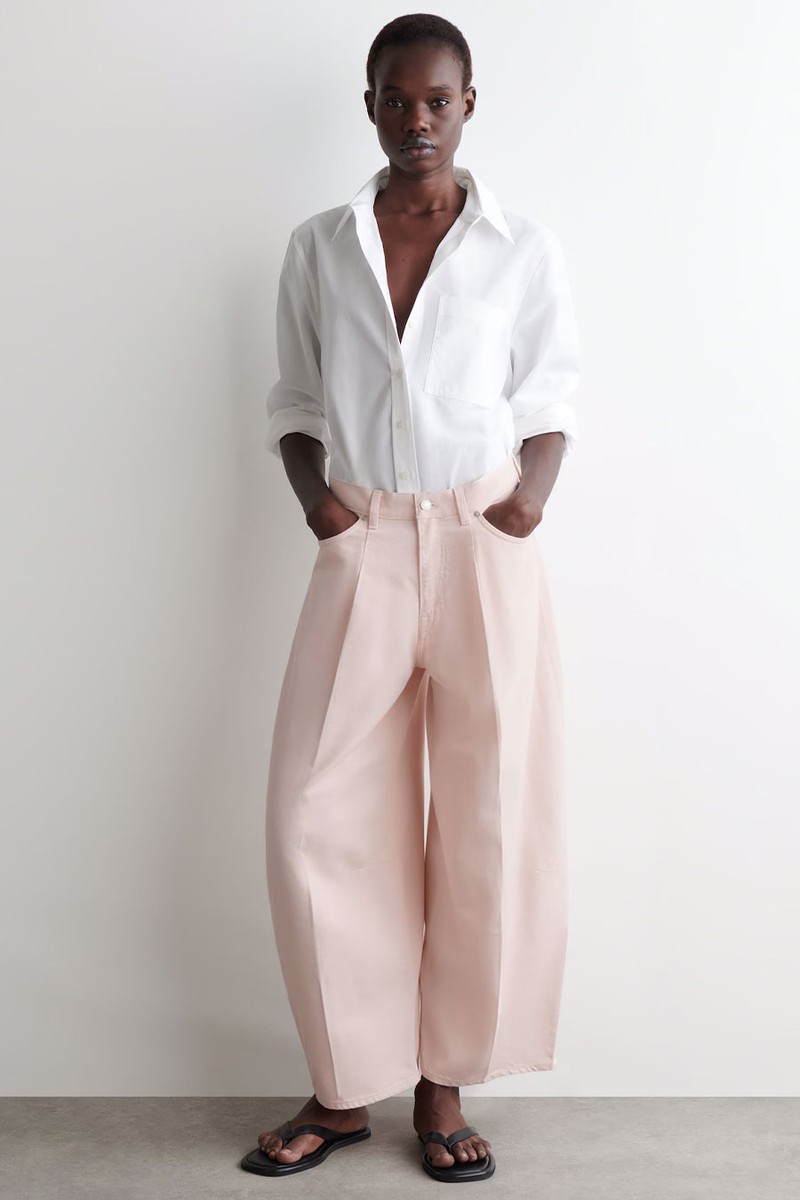 Twine Barrel-Leg Jeans