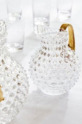 Clear Bobble Jug with Gold Handle from Sophie Conran